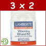 Pack 3x2 Vitamina D3 y K2 60 Cápsulas Lamberts