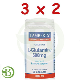 Pack 3x2 L-Glutamina 90 Cápsulas Lamberts