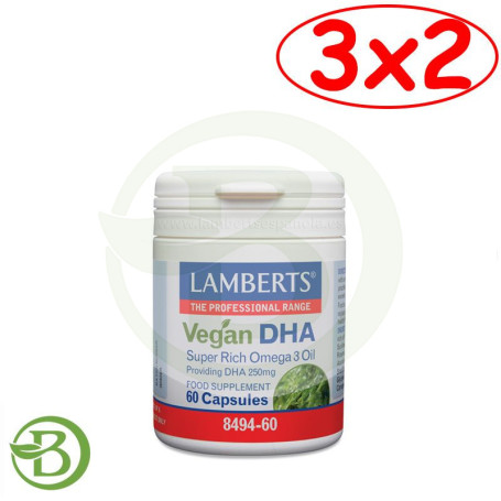 Pack 3x2 Vegan Dha 250Mg. 60 Capsulas Lamberts