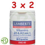 Pack 3x2 Vitaminas D3 2000Ui y K2 90Mcg 90 Cápsulas Lamberts