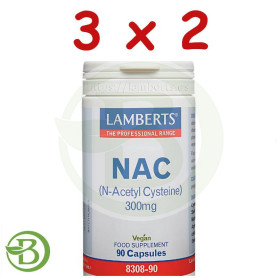 Pack 3x2 Nac (N-Acetil Cisteína) 300Mg 90 Cápsulas Lamberts