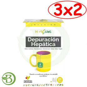 Pack 3x2 Herbodiet Depuración Hepática 20 Filtros Nova Diet