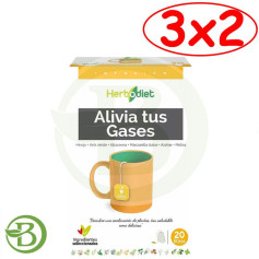 Pack 3x2 Herbodiet Soulage Vos Gaz 20 Filtres Régime Nova