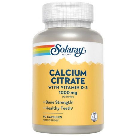 Citrate de Calcium D3 90 Gélules Solaray