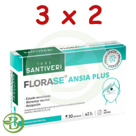 Pack 3x2 Florase Ansia Plus 30 Capsulas Santiveri