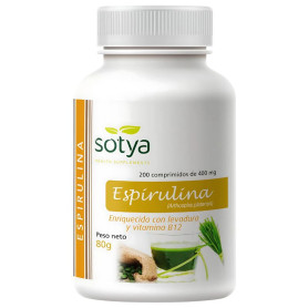 Spiruline + Vitamine B12 400Mg 200 Comprimés Sotya