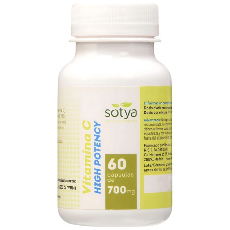 Vitamine C Haute Puissance 700Mg 60 Gélules Sotya