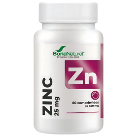 Zinc à libération prolongée 60 comprimés Soria Natural