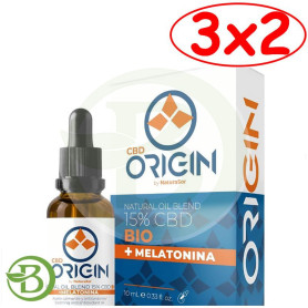 Pack 3x2 Natural Oil Blend 15% Cbd + Melatonina Bio 10Ml Soria Natural