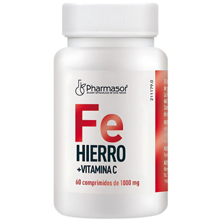 Fer + Vitamine C 60 Comprimés Soria Natural