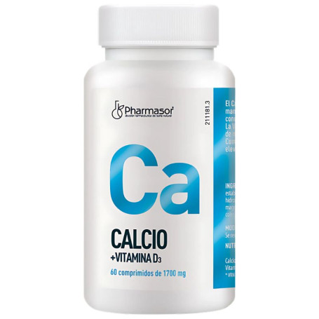 Calcium + Vitamine D3 60 Comprimés Soria Natural