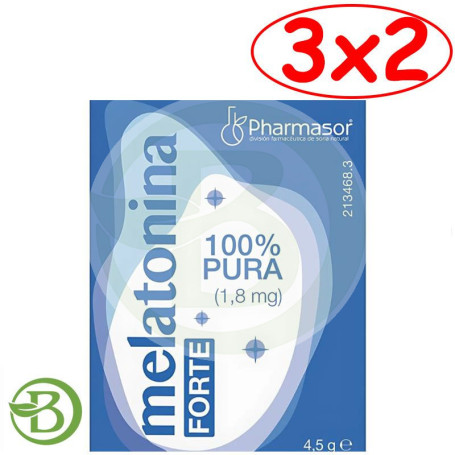 Pack 3x2 Melatonina Forte 90 Comprimidos Soria Natural