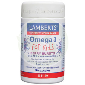 Omega 3 para Niños con Dha 100Mg/Epa 14Mg 60 Cápsulas Lamberts