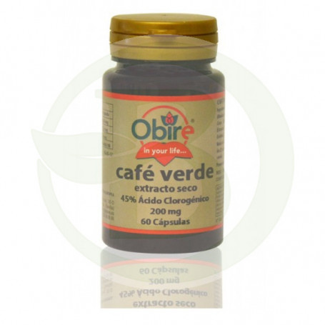 Café Verde Extracto Seco 200Mg. 60 Cápsulas Obire