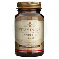 Vitamina D3 2200UI (55Mcg.) 50 Cápsulas Solgar