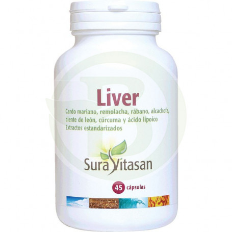 Liver 650Mg. 45 Cápsulas Sura Vitasan