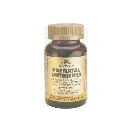 Nutrientes Prenatales 60 Cápsulas Solgar